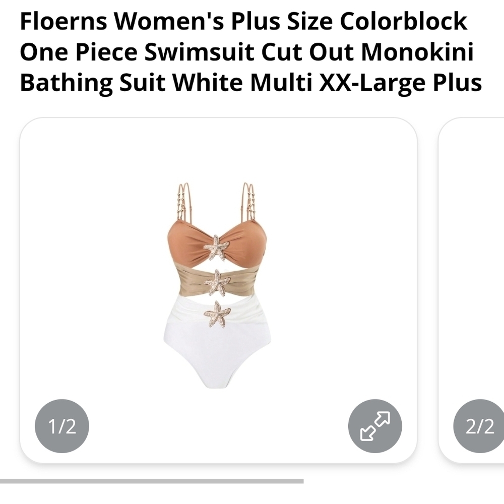 FLORENS - XXL Starfish Embellished One Piece - Picture 11 of 13